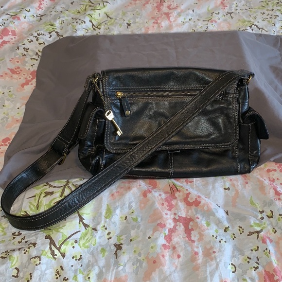 Fossil Leather Hobo Satchel Purse - Picture 1 of 7